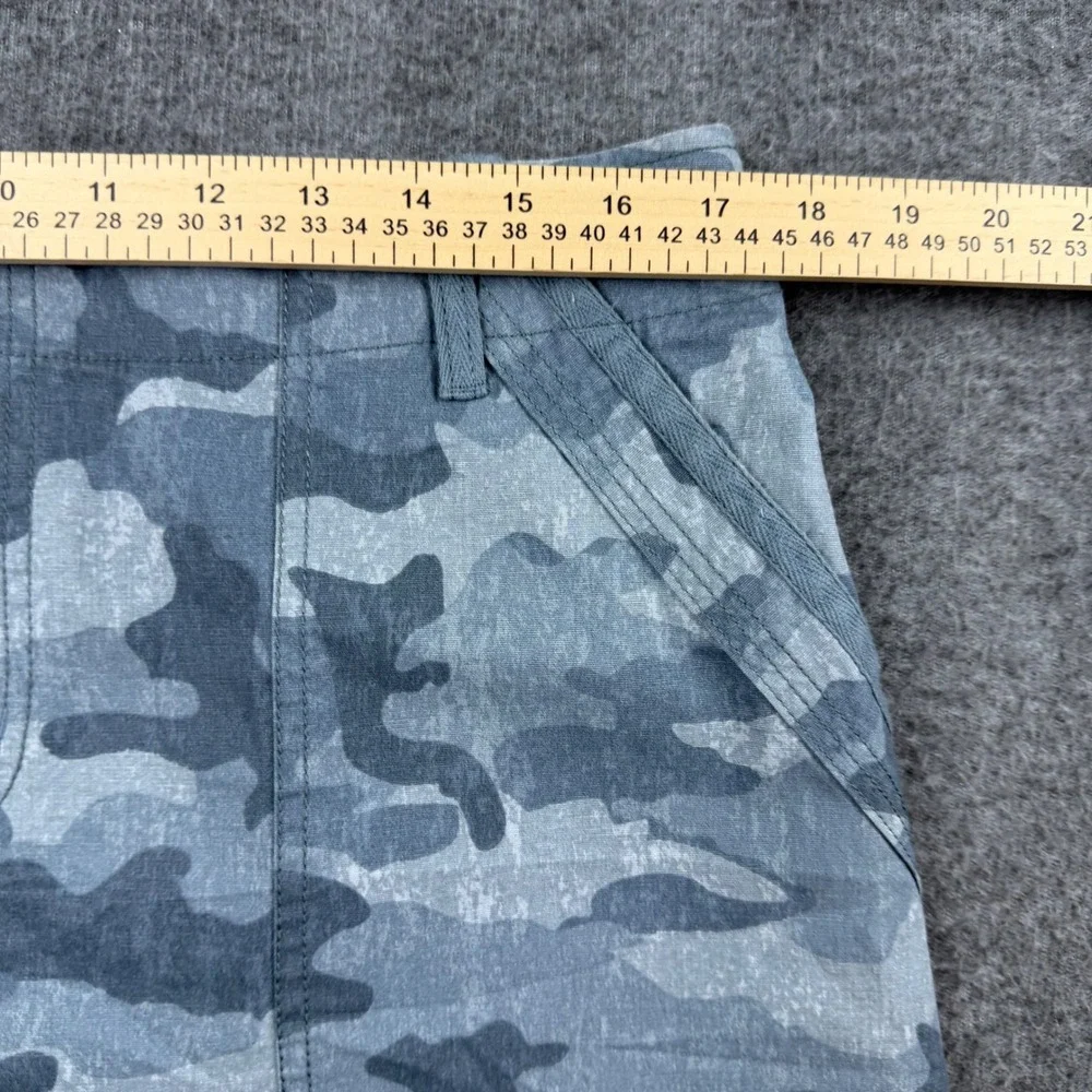 Wild Fable Camo Mini Skirt Womens L Grey Blue Cargo Utility Cotton Stretch - Picture 6 of 8